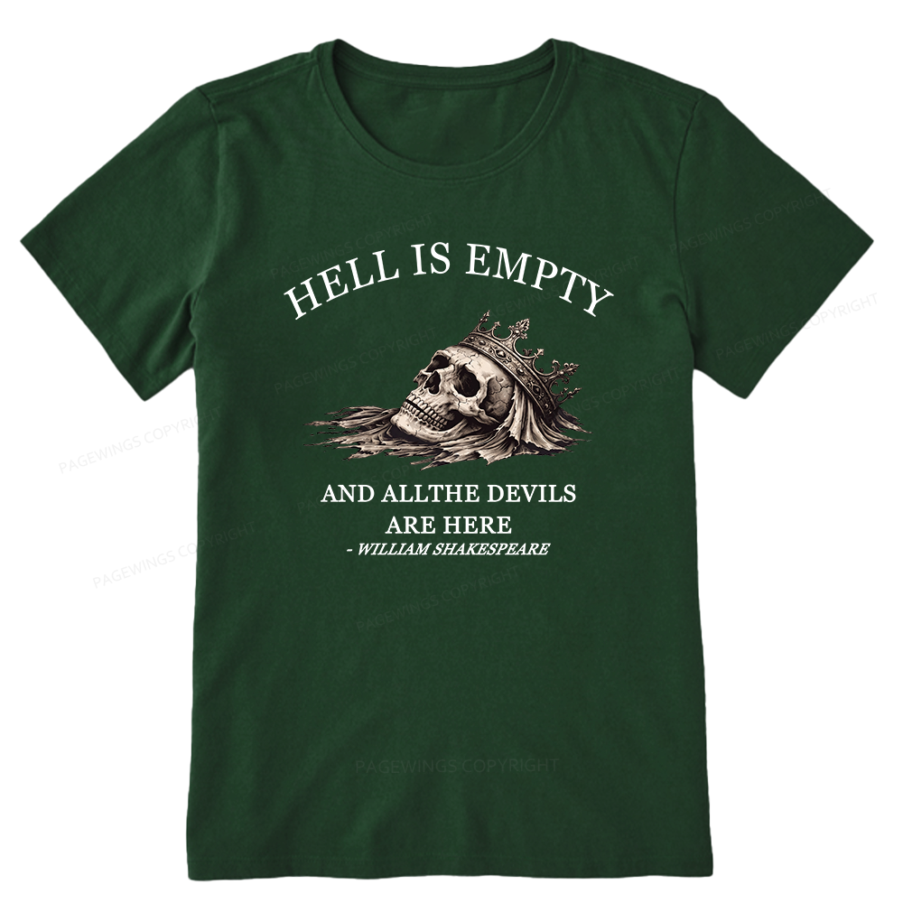Pagewing Hell Is Empty And All The Devils Are Her16170 Bookish Unisex Classic T-shirt