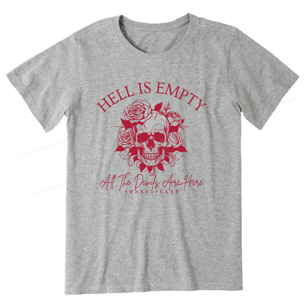 Pagewing Hell Is Empty And All The Devils Are Here16114 Bookish Unisex Classic T-shirt