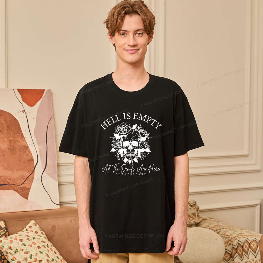 Pagewing Hell Is Empty And All The Devils Are Here16114 Bookish Unisex Classic T-shirt