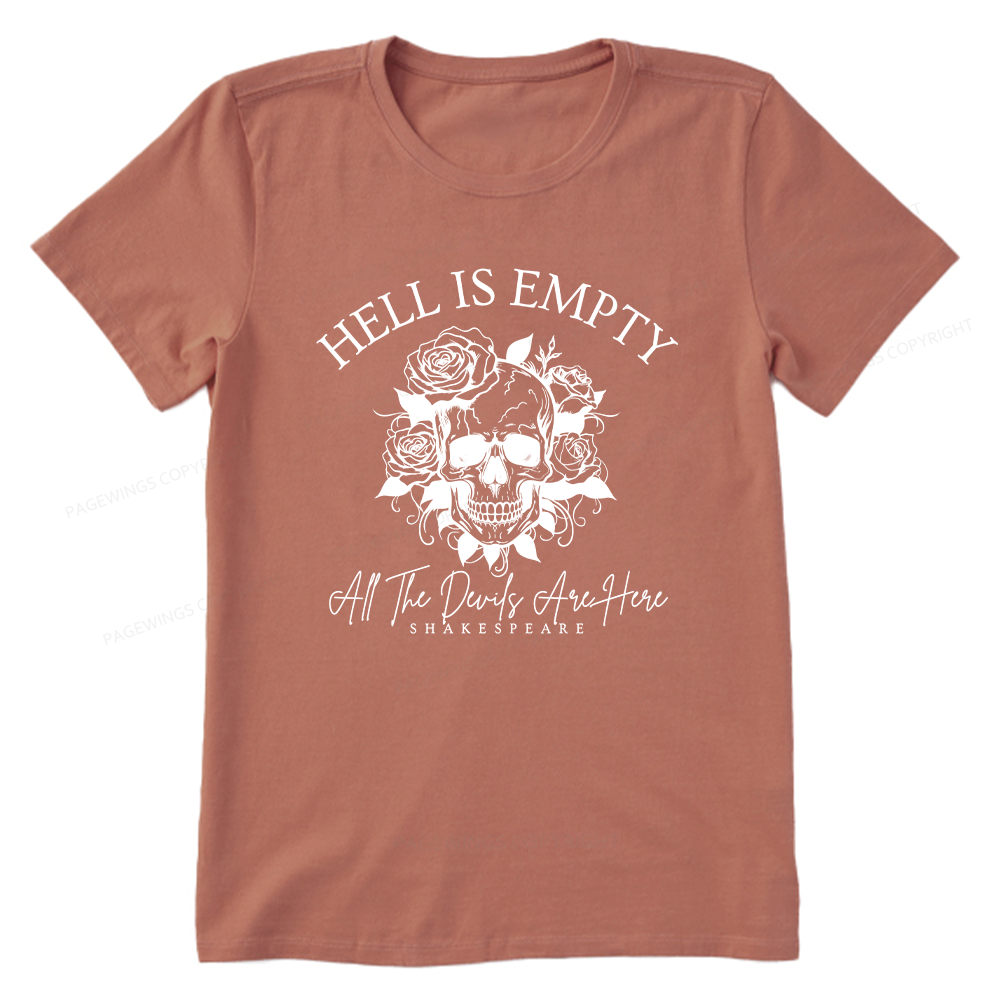 Pagewing Hell Is Empty And All The Devils Are Here16114 Bookish Unisex Classic T-shirt