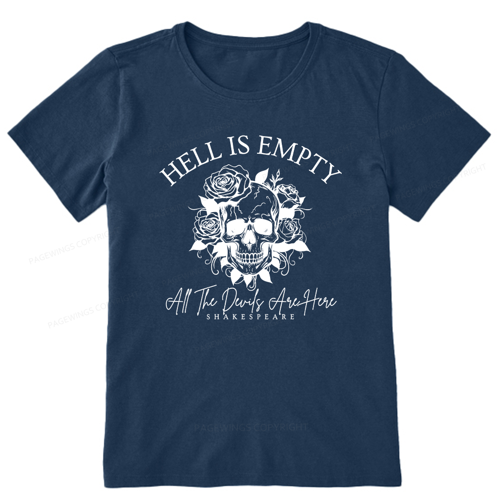 Pagewing Hell Is Empty And All The Devils Are Here16114 Bookish Unisex Classic T-shirt