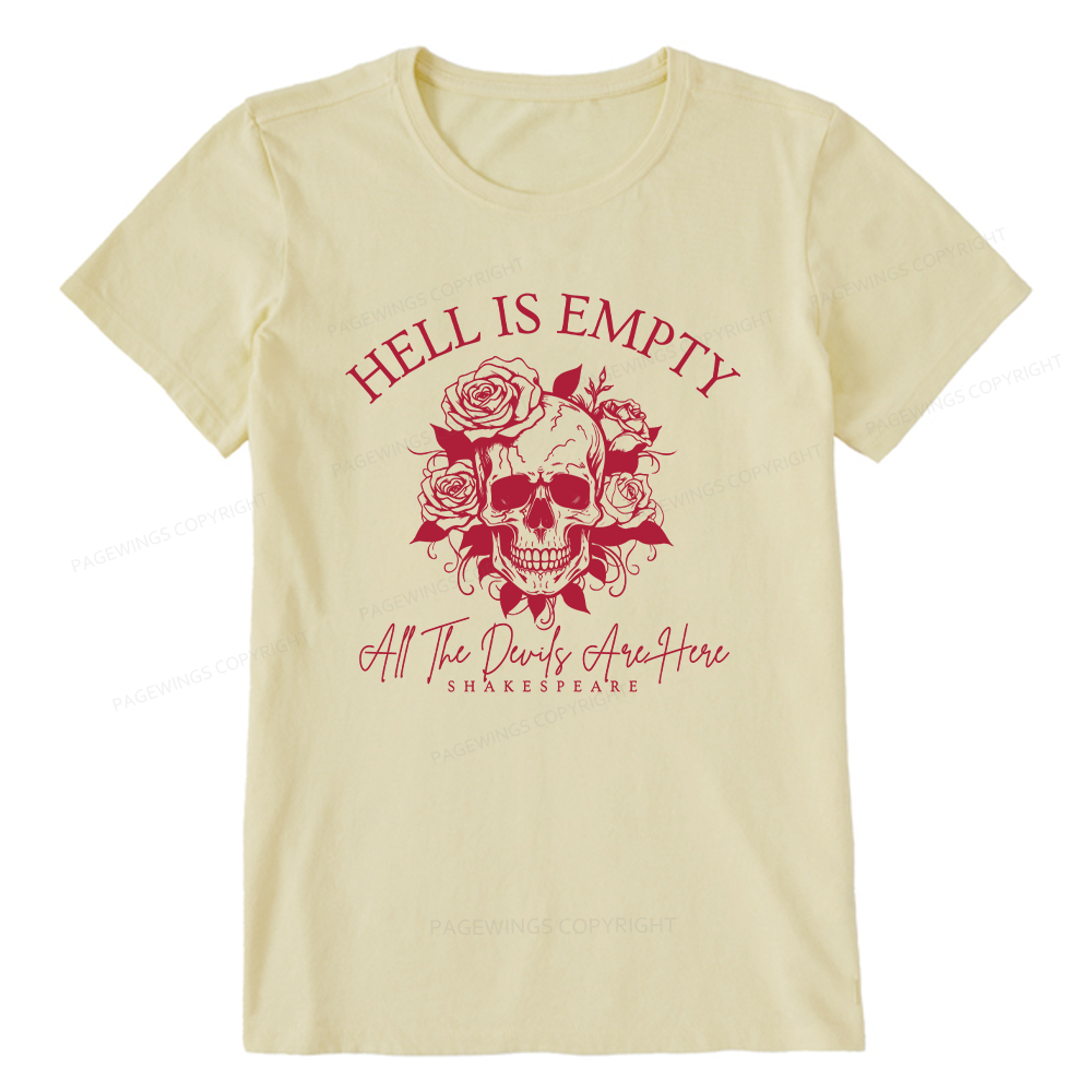 Pagewing Hell Is Empty And All The Devils Are Here16114 Bookish Unisex Classic T-shirt