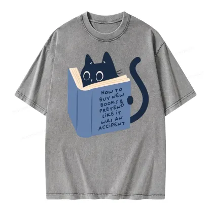 Pagewings How To Buy New Books Unisex Washed T-shirt