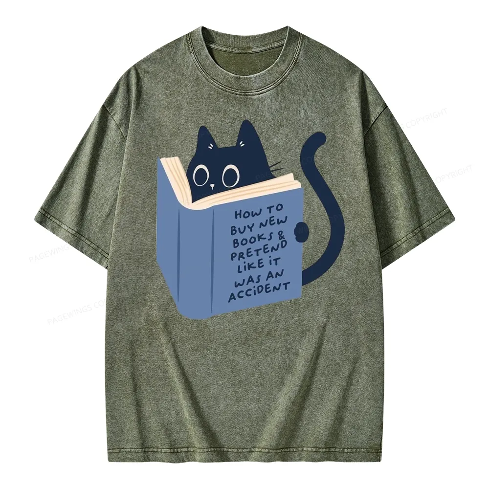 Pagewings How To Buy New Books Unisex Washed T-shirt