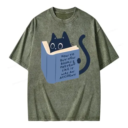 Pagewings How To Buy New Books Unisex Washed T-shirt