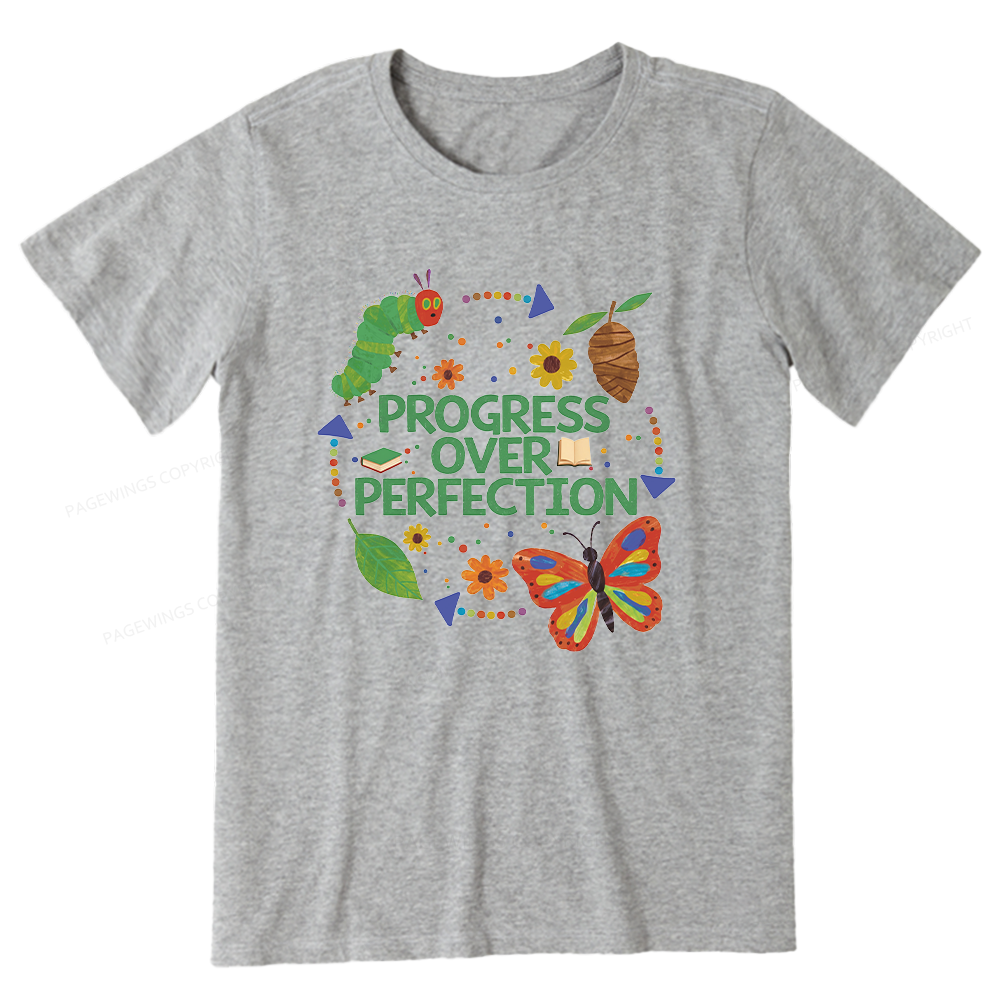 Pagewing Progress Over Perfection16158 Bookish Unisex Classic T-shirt