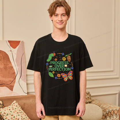Pagewing Progress Over Perfection16158 Bookish Unisex Classic T-shirt