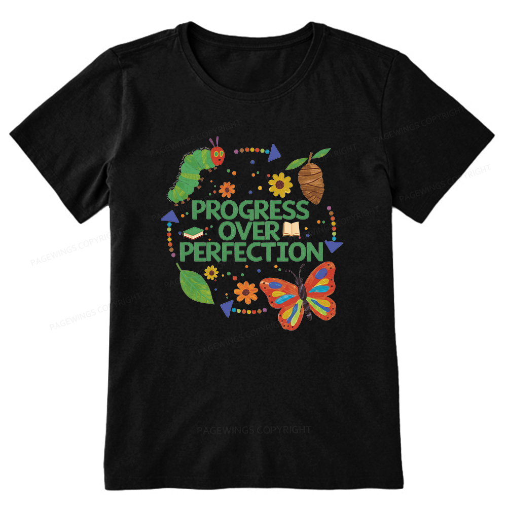 Pagewing Progress Over Perfection16158 Bookish Unisex Classic T-shirt