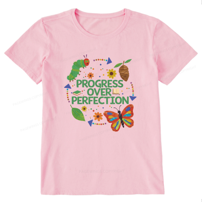 Pagewing Progress Over Perfection16158 Bookish Unisex Classic T-shirt