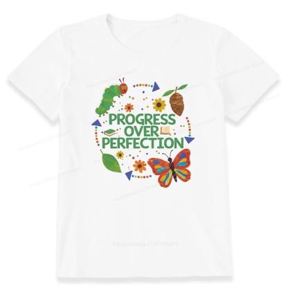 Pagewing Progress Over Perfection16158 Bookish Unisex Classic T-shirt