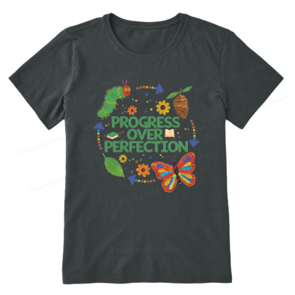 Pagewing Progress Over Perfection16158 Bookish Unisex Classic T-shirt