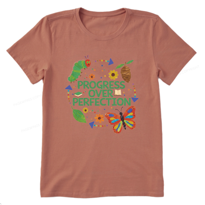 Pagewing Progress Over Perfection16158 Bookish Unisex Classic T-shirt