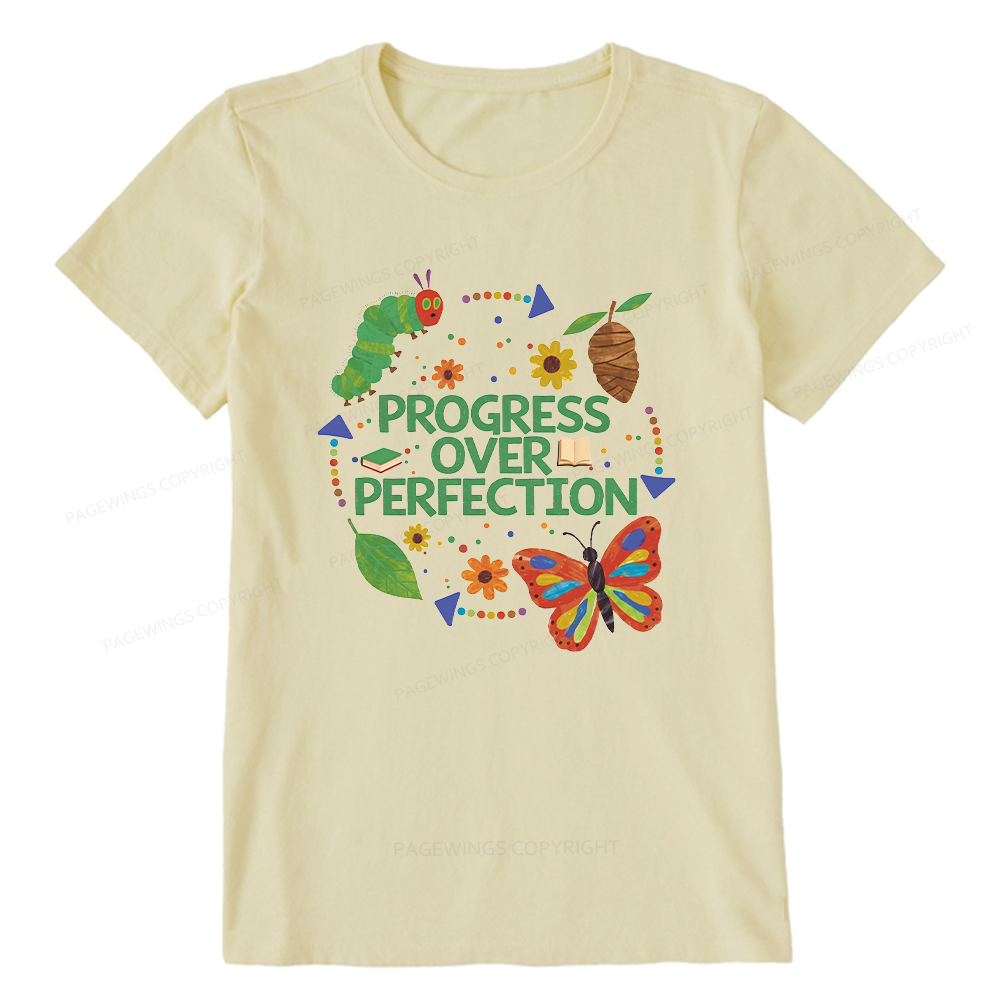Pagewing Progress Over Perfection16158 Bookish Unisex Classic T-shirt