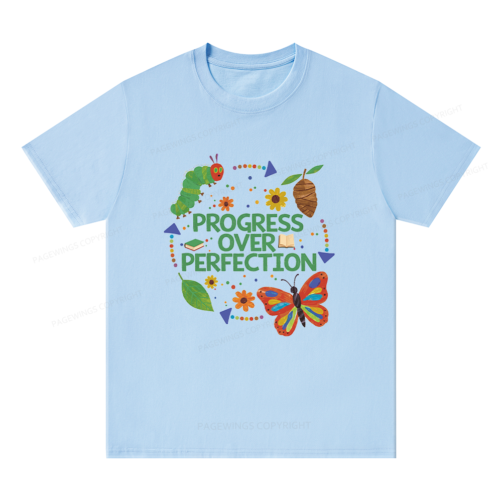 Pagewing Progress Over Perfection16158 Bookish Unisex Classic T-shirt