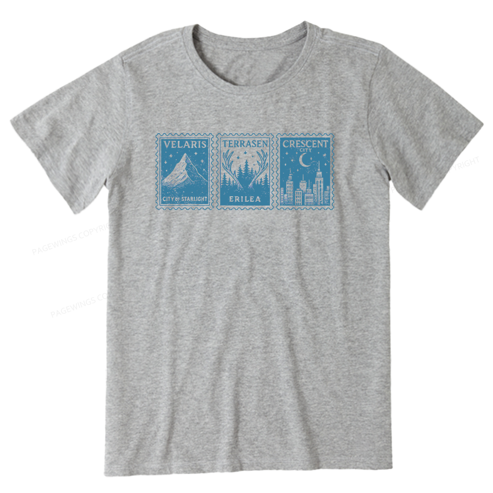 Pagewings Crescent Postcard13208 Bookish Unisex Classic T-shirt
