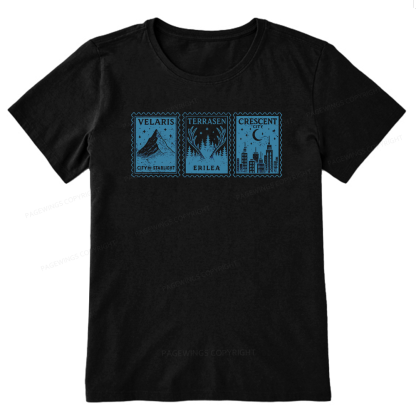 Pagewings Crescent Postcard13208 Bookish Unisex Classic T-shirt