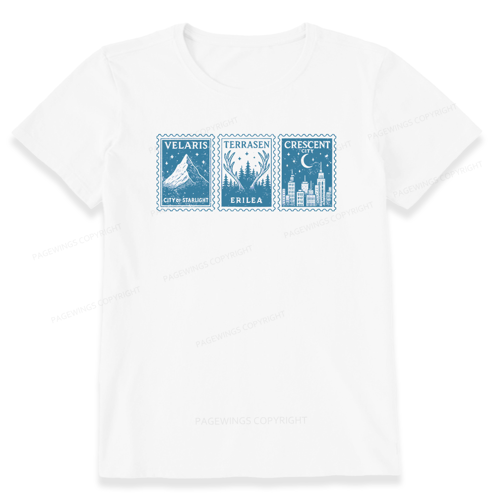 Pagewings Crescent Postcard13208 Bookish Unisex Classic T-shirt