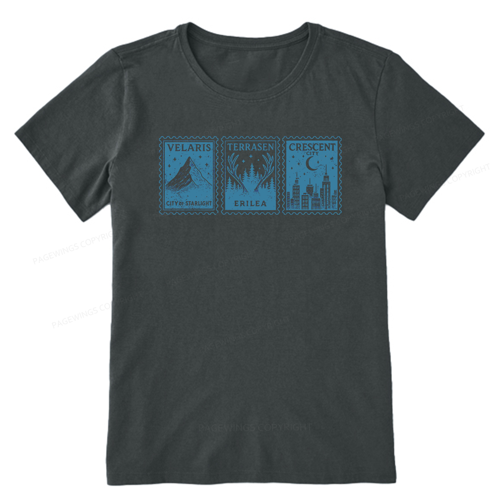 Pagewings Crescent Postcard13208 Bookish Unisex Classic T-shirt
