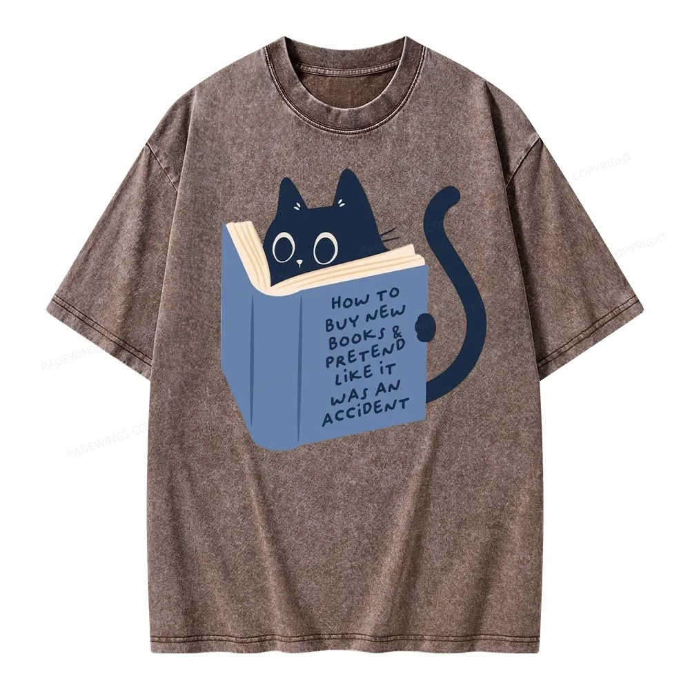 Pagewings How To Buy New Books Unisex Washed T-shirt