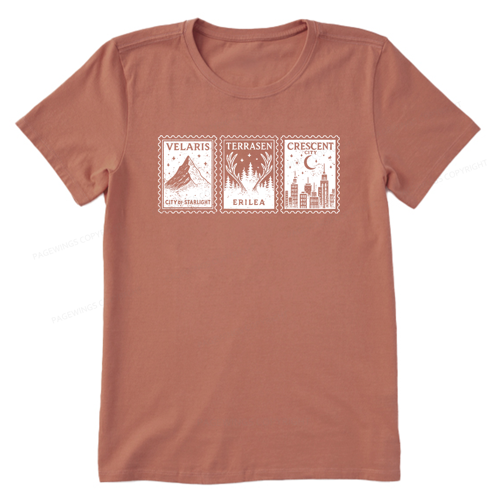 Pagewings Crescent Postcard13208 Bookish Unisex Classic T-shirt