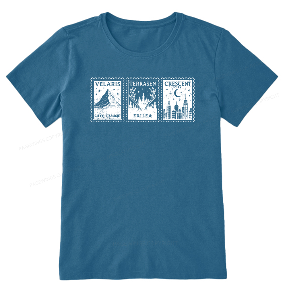 Pagewings Crescent Postcard13208 Bookish Unisex Classic T-shirt