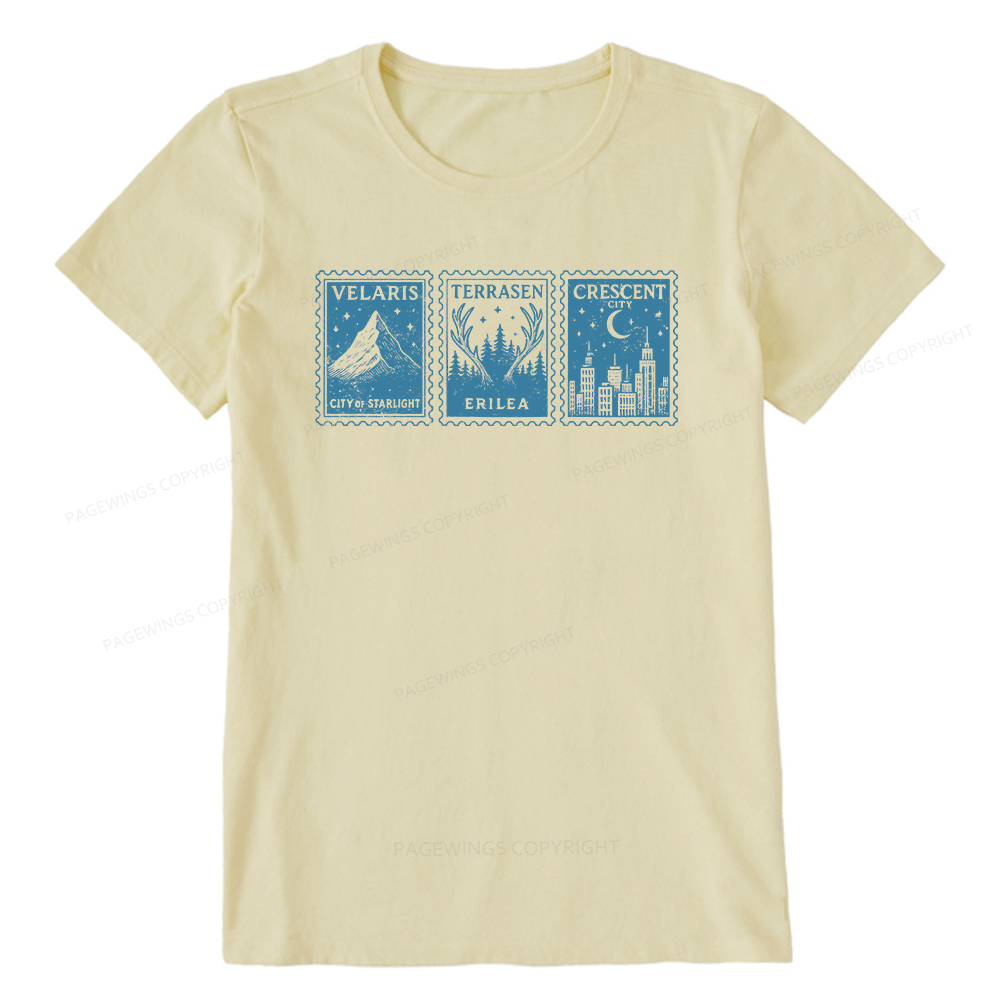Pagewings Crescent Postcard13208 Bookish Unisex Classic T-shirt