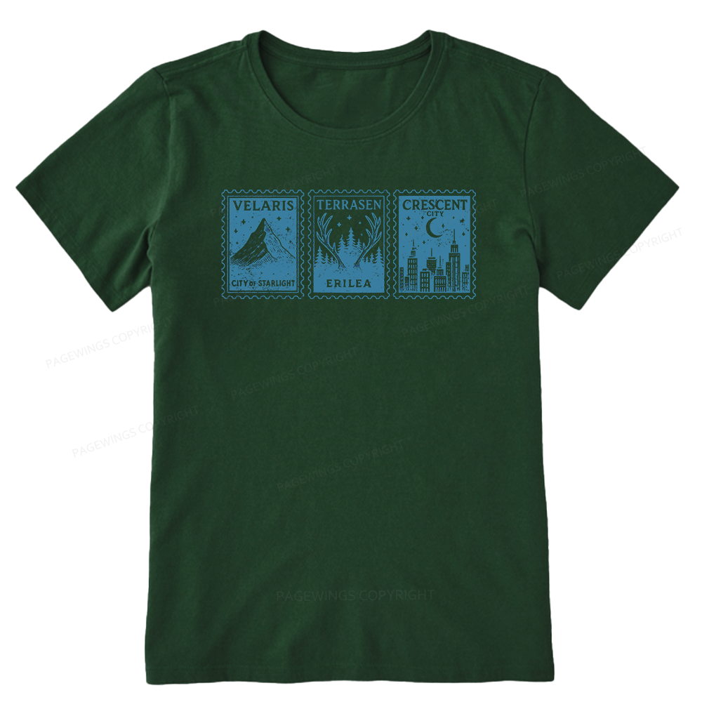 Pagewings Crescent Postcard13208 Bookish Unisex Classic T-shirt