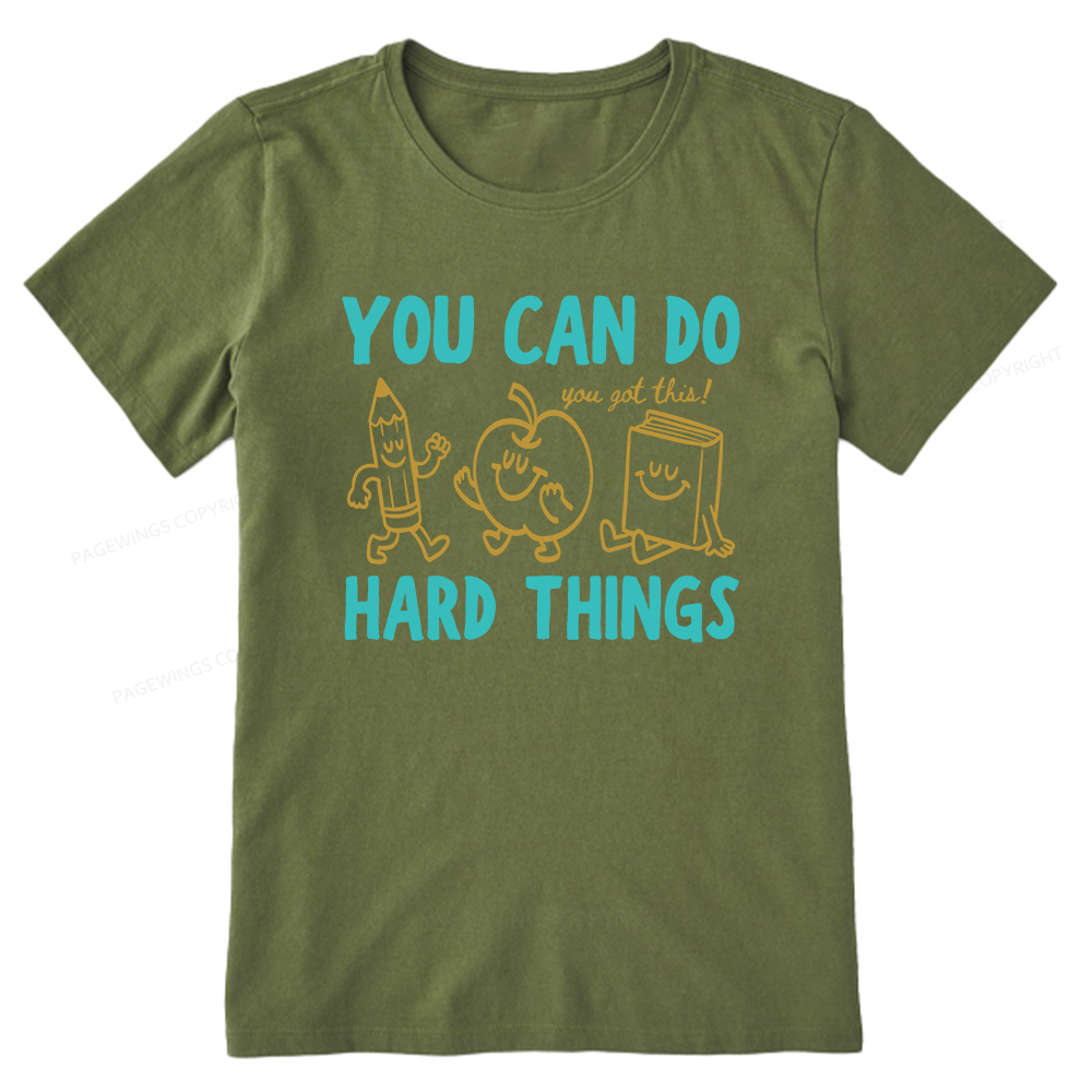 Pagewings You Can Do Hard Things16002 Bookish Unisex Classic T-shirt