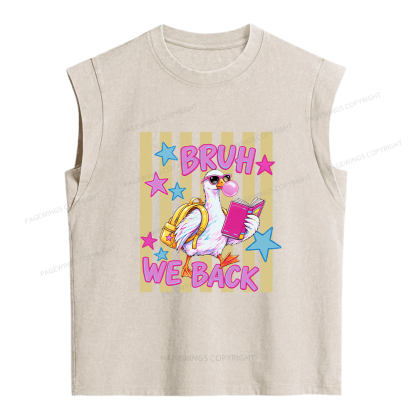 Pagewing Back To School Goose16201 Women's Washed Tank Top