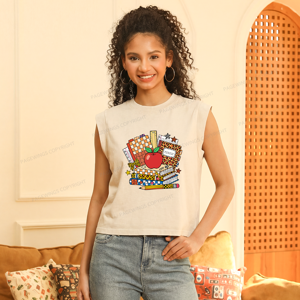 Pagewing Coquette Back To School16199 Women's Washed Tank Top