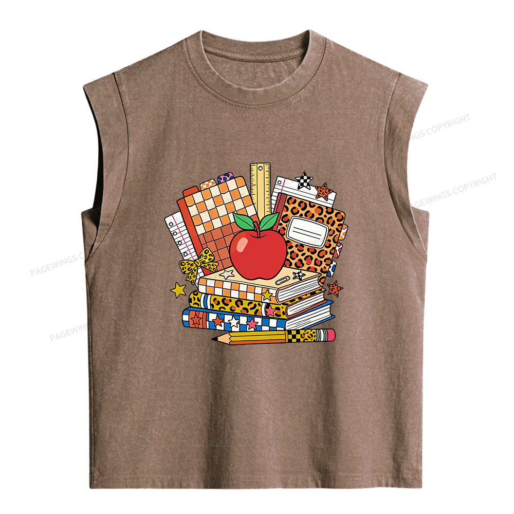 Pagewing Coquette Back To School16199 Women's Washed Tank Top