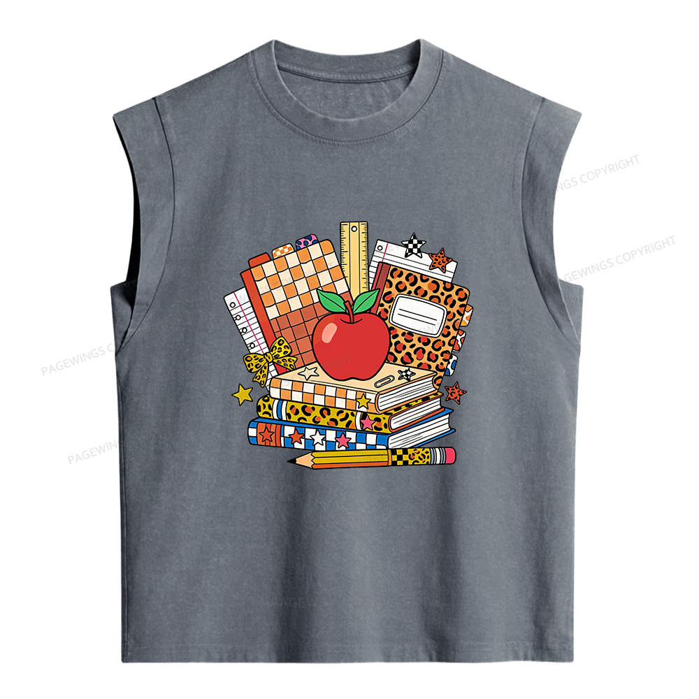 Pagewing Coquette Back To School16199 Women's Washed Tank Top