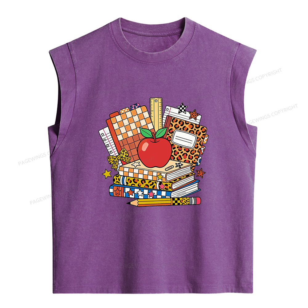 Pagewing Coquette Back To School16199 Women's Washed Tank Top