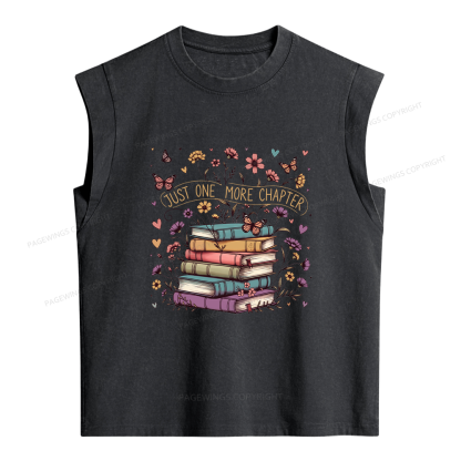 Pagewing Floral Books16200 Women's Washed Tank Top