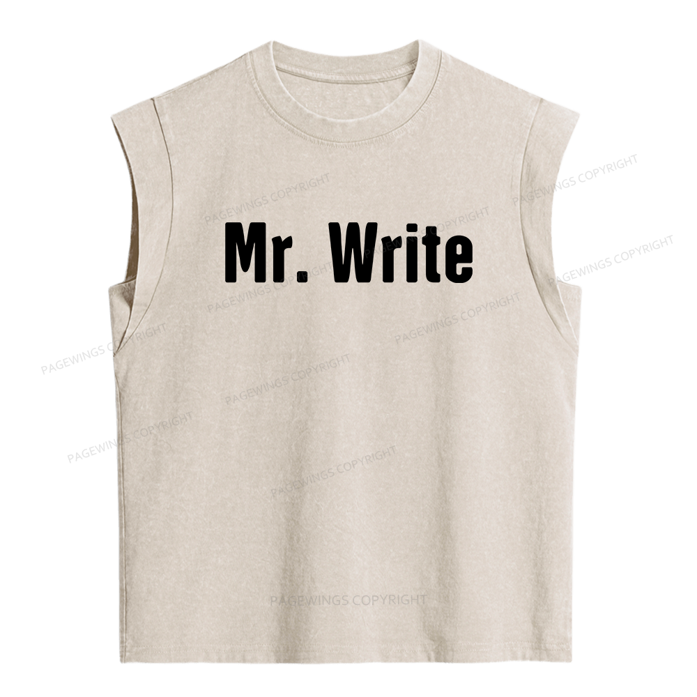 Pagewing Funny Novelist Writer16211 Women's Washed Tank Top