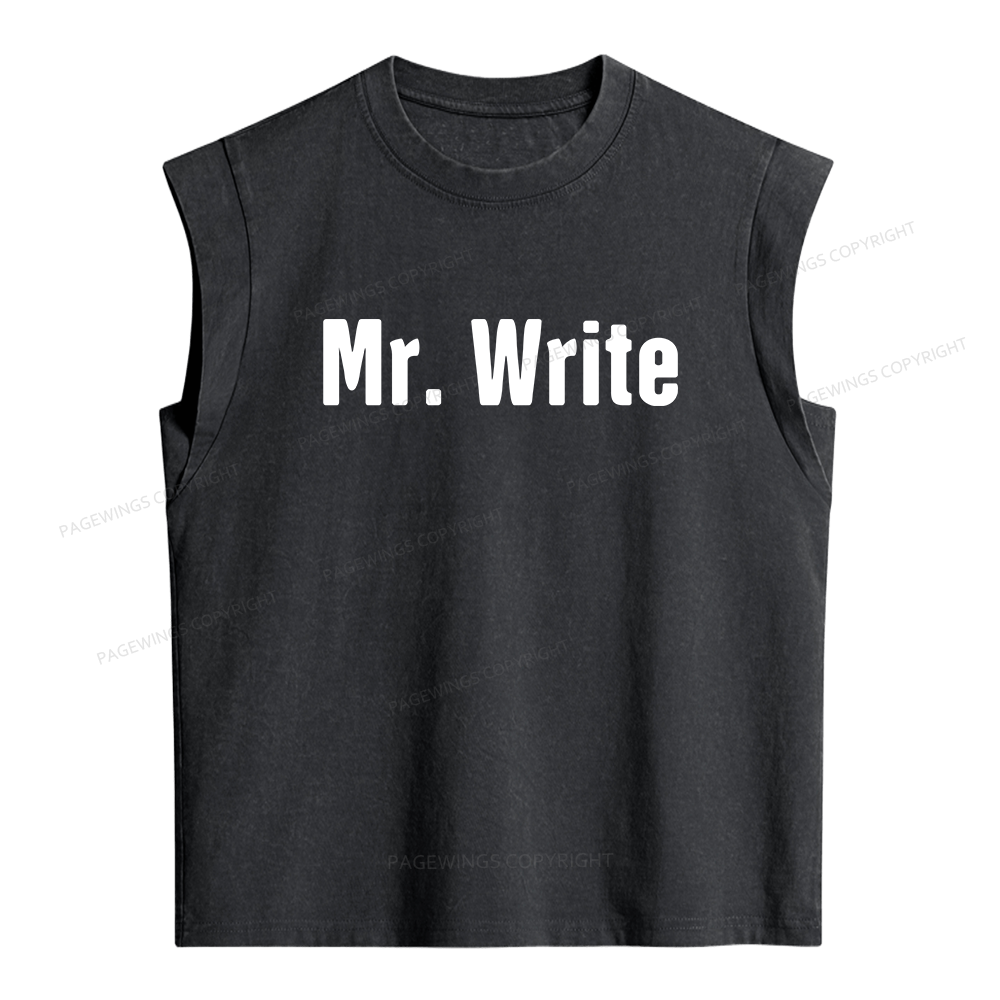 Pagewing Funny Novelist Writer16211 Women's Washed Tank Top