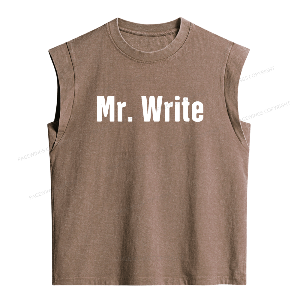 Pagewing Funny Novelist Writer16211 Women's Washed Tank Top