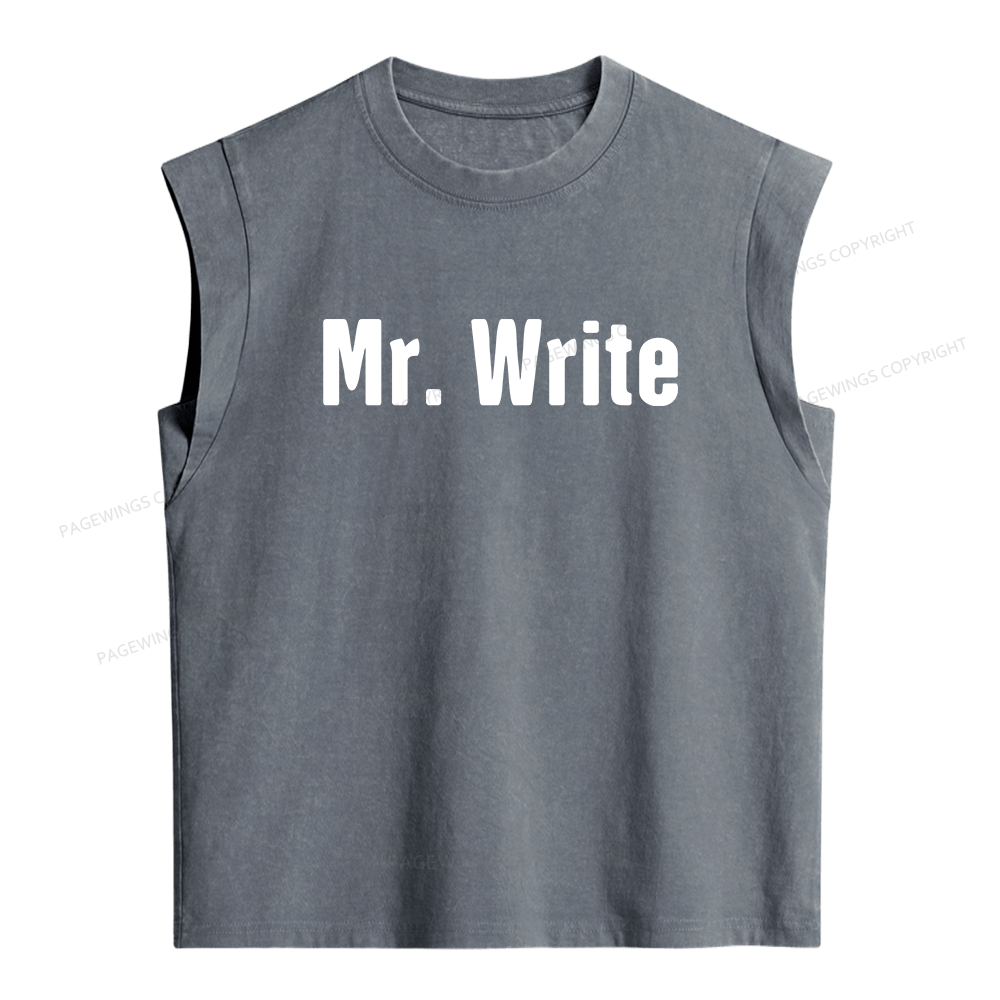 Pagewing Funny Novelist Writer16211 Women's Washed Tank Top