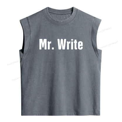 Pagewing Funny Novelist Writer16211 Women's Washed Tank Top