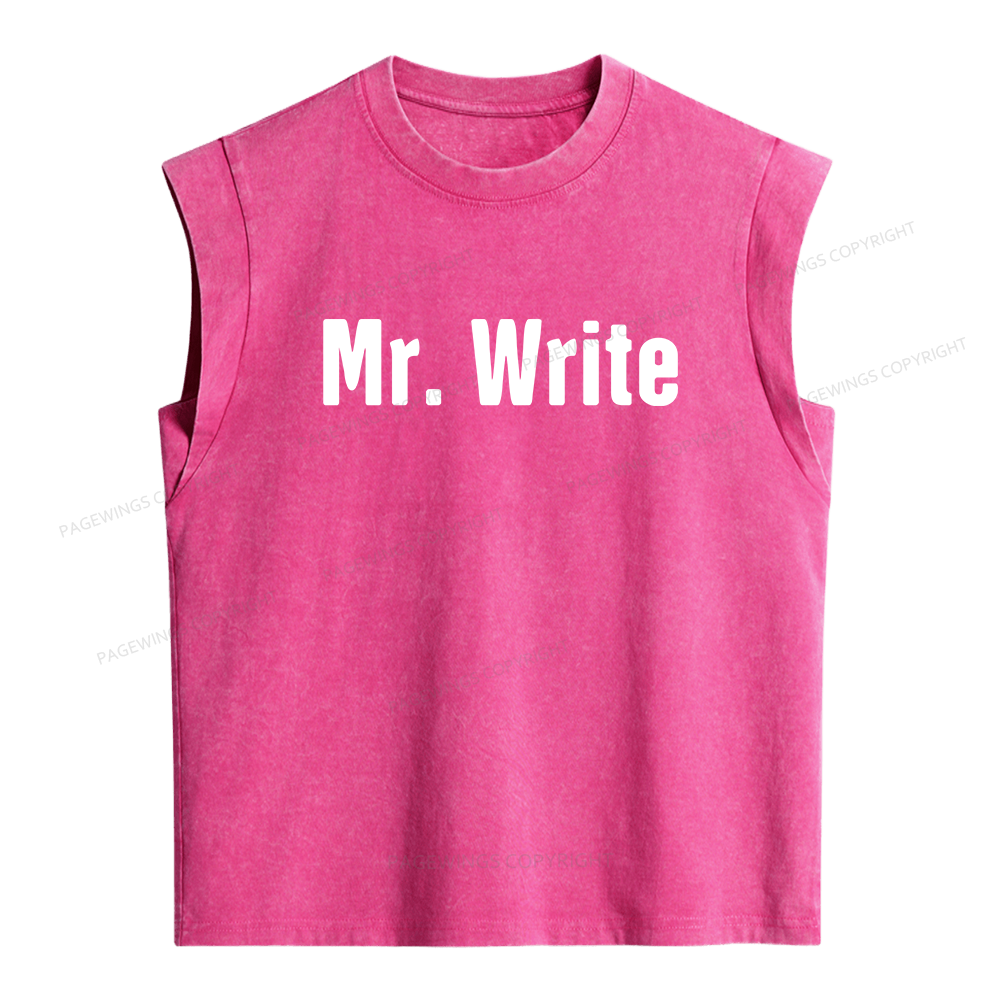 Pagewing Funny Novelist Writer16211 Women's Washed Tank Top