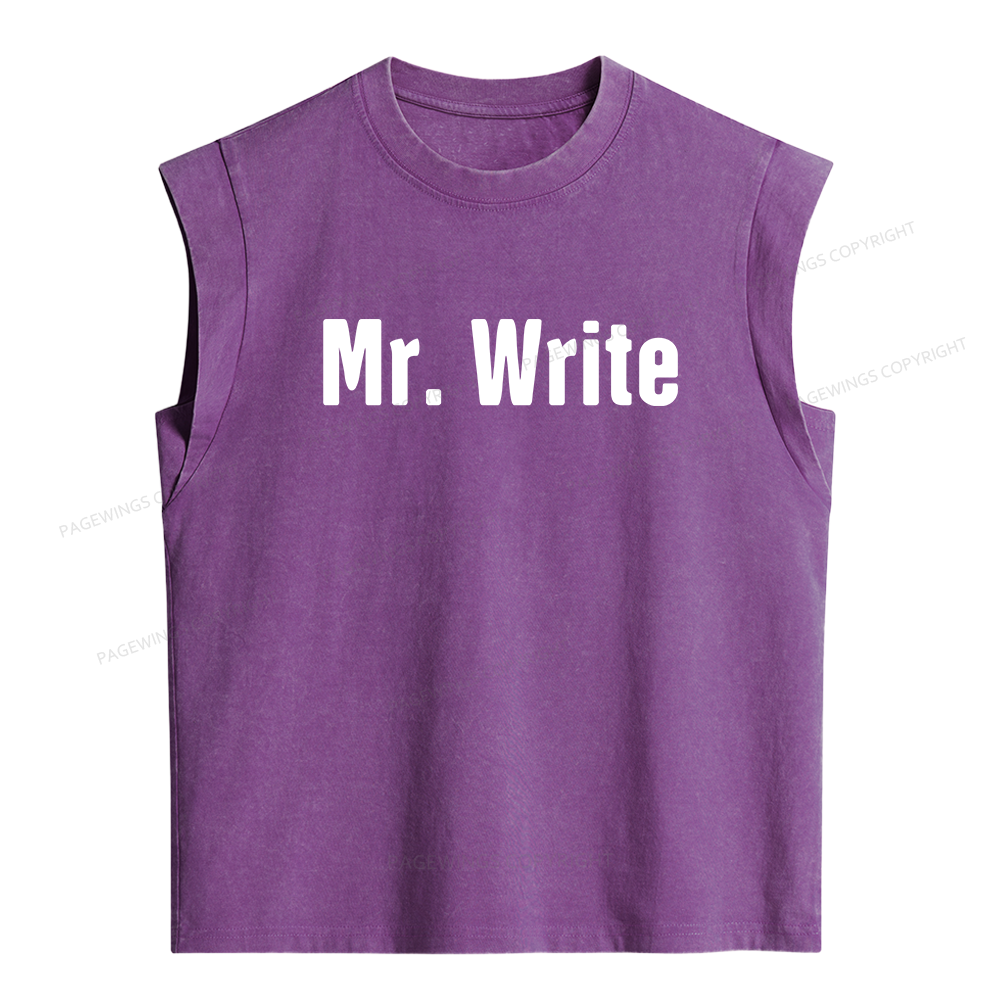 Pagewing Funny Novelist Writer16211 Women's Washed Tank Top
