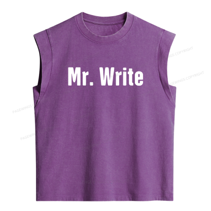 Pagewing Funny Novelist Writer16211 Women's Washed Tank Top