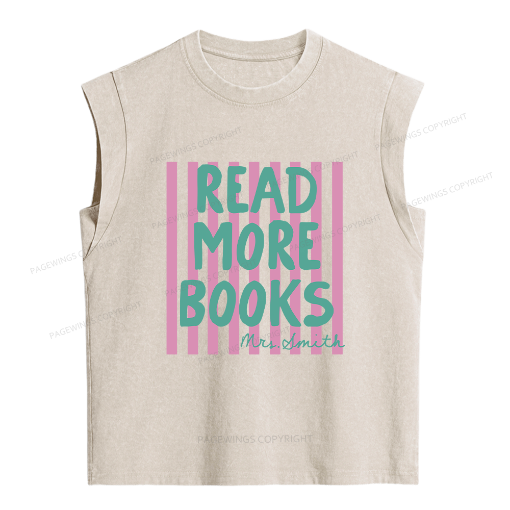 Pagewing Personalized Reading16213 Women's Washed Tank Top
