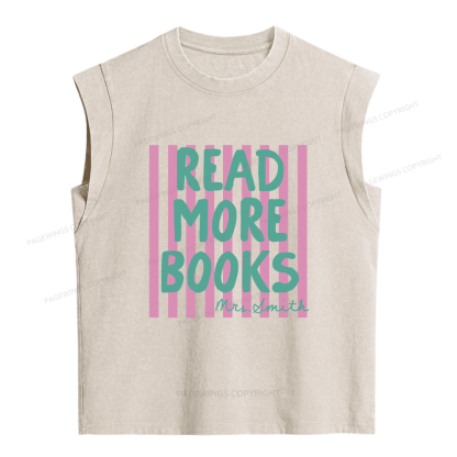 Pagewing Personalized Reading16213 Women's Washed Tank Top