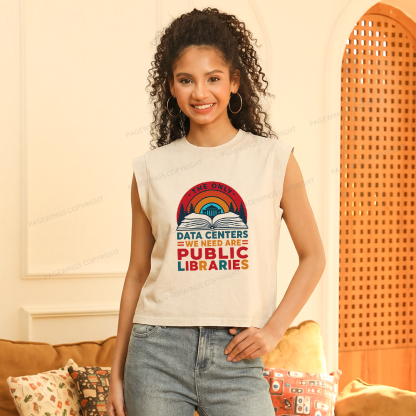Pagewing We Need Are Public Libraries16205 Women's Washed Tank Top