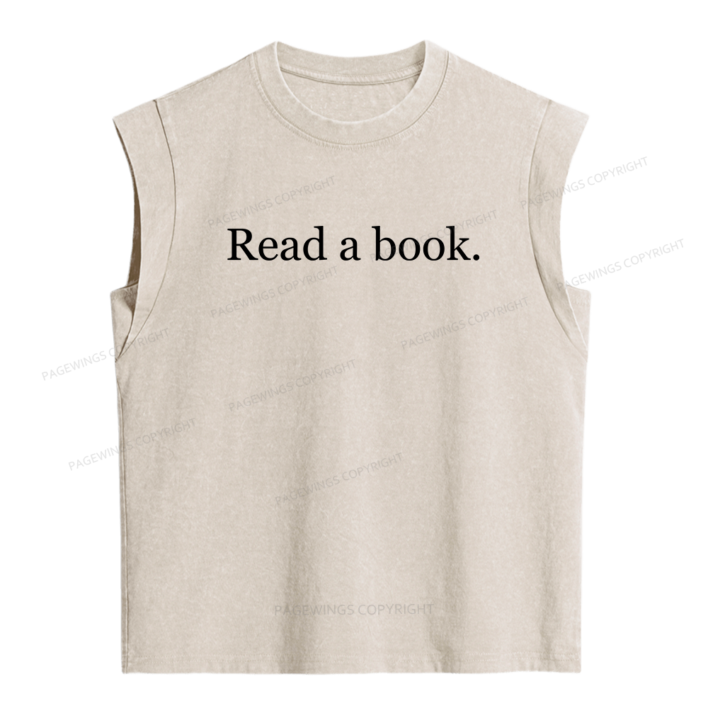 Pagewing Read a Book Women's Washed Tank Top