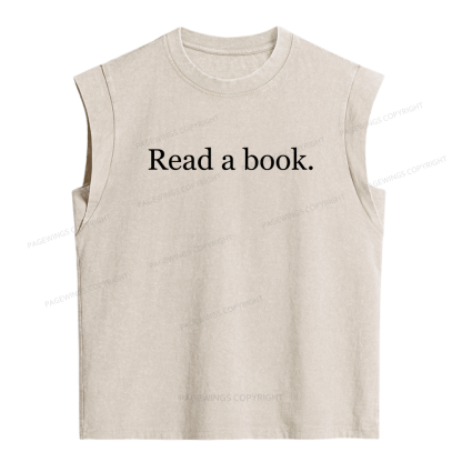 Pagewing Read a Book Women's Washed Tank Top