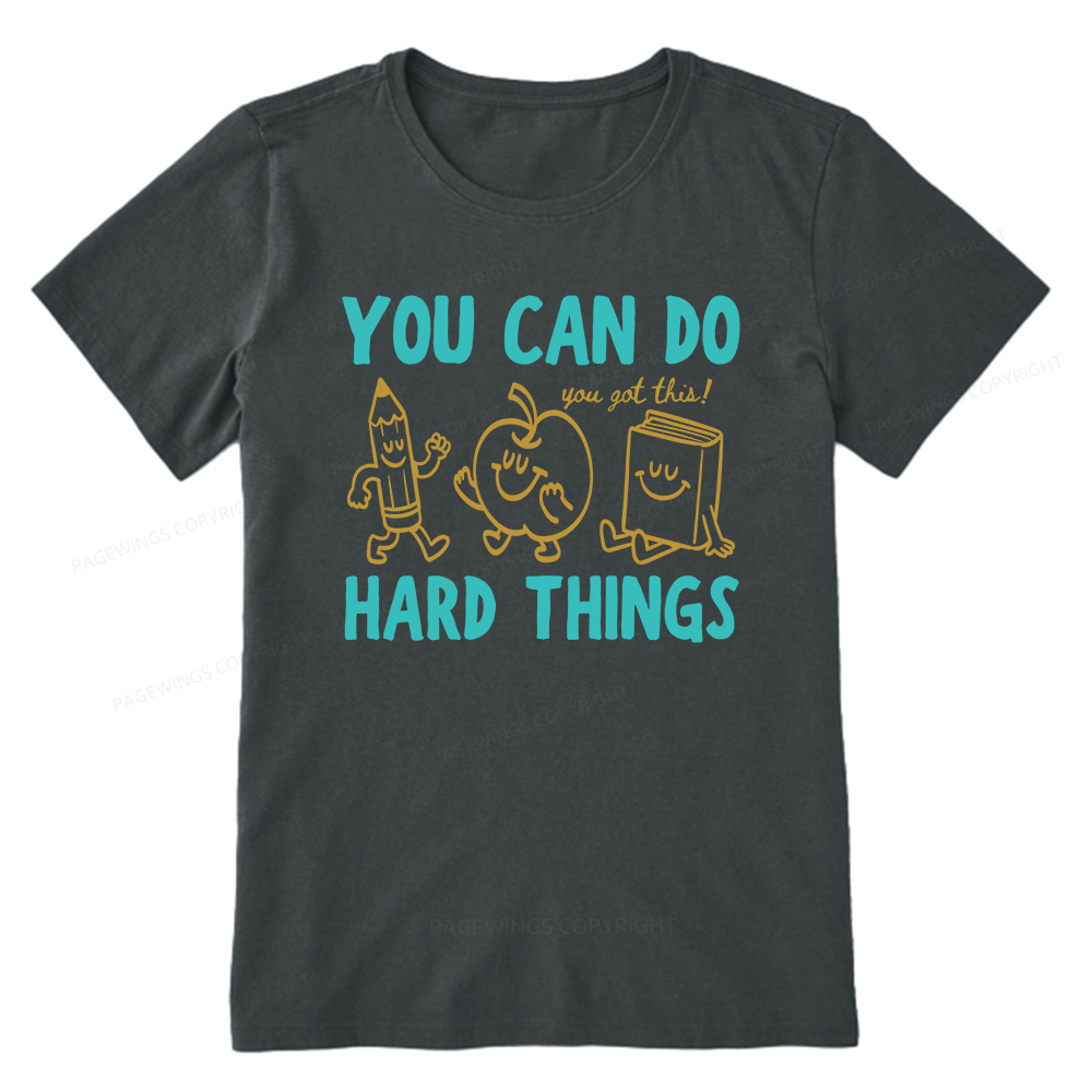 Pagewings You Can Do Hard Things Bookish Unisex Classic T-shirt