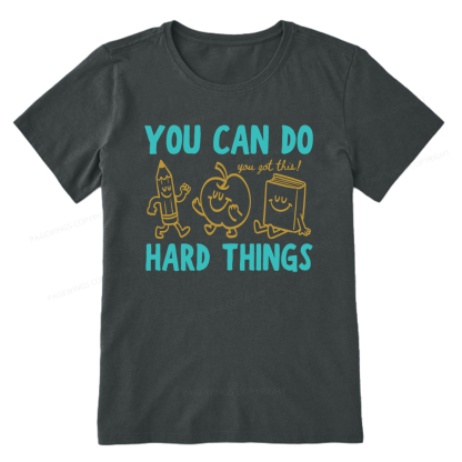 Pagewings You Can Do Hard Things Bookish Unisex Classic T-shirt