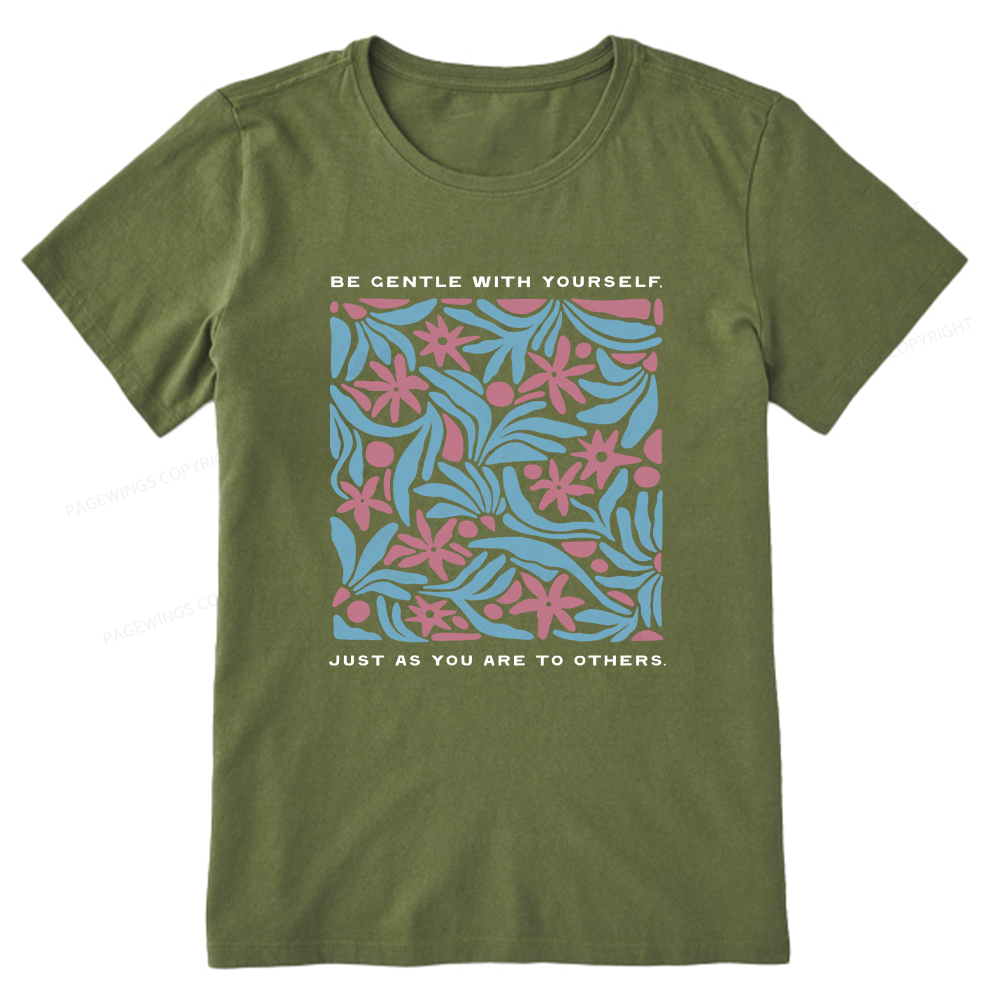 Pagewings Be Gentle With Yourself Bookish Unisex Classic T-shirt